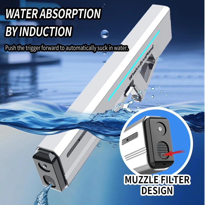 全自動電動水鉄砲おもちゃ、全身防水浸漬機能付き、夏の大人のビーチバトル射撃おもちゃギフト