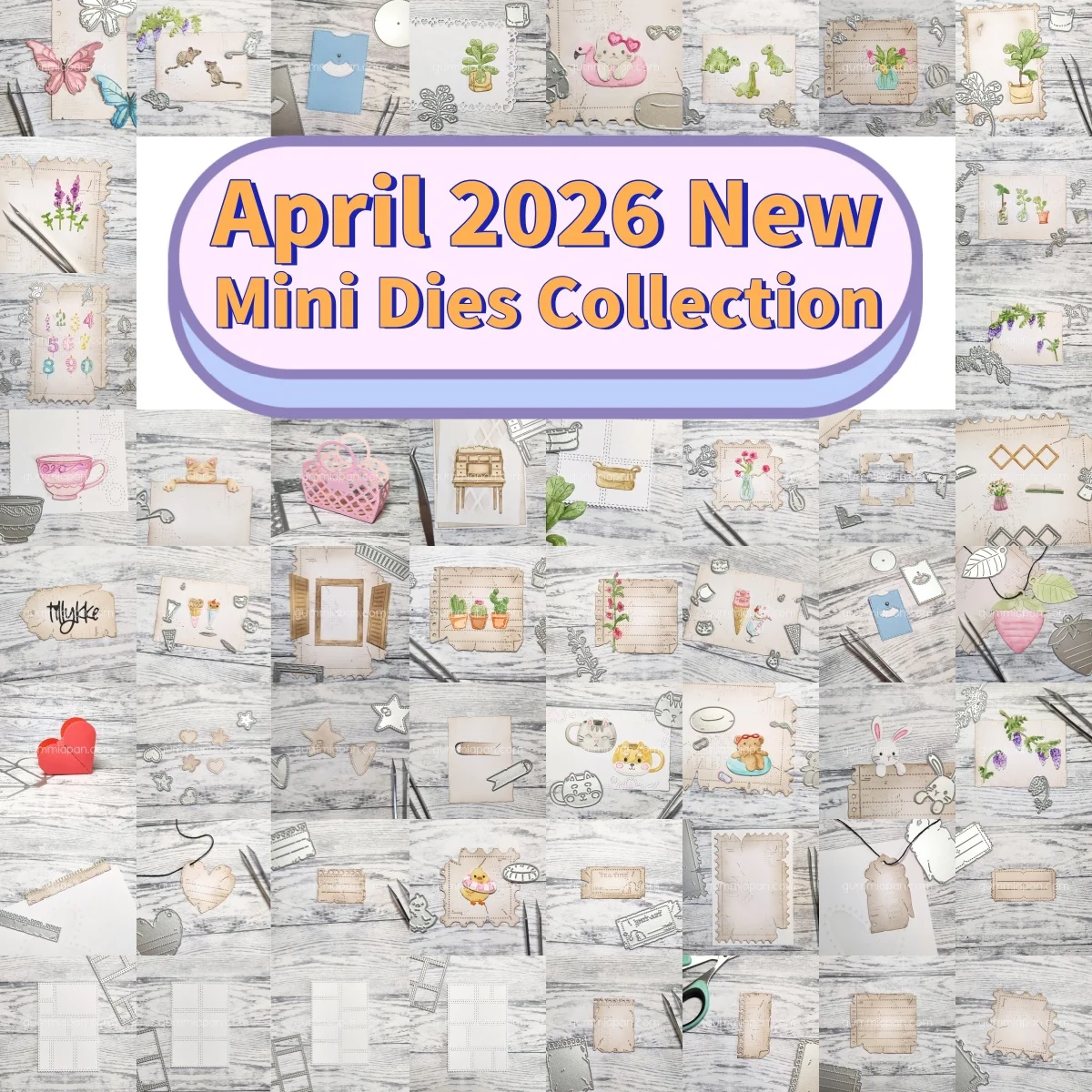 

April 2026 New Rabbit Flower Vase Animal Bakgrund Mini Die Metal Cutting Dies for DIY Making Card Scrapbook Paper Craft Supplies