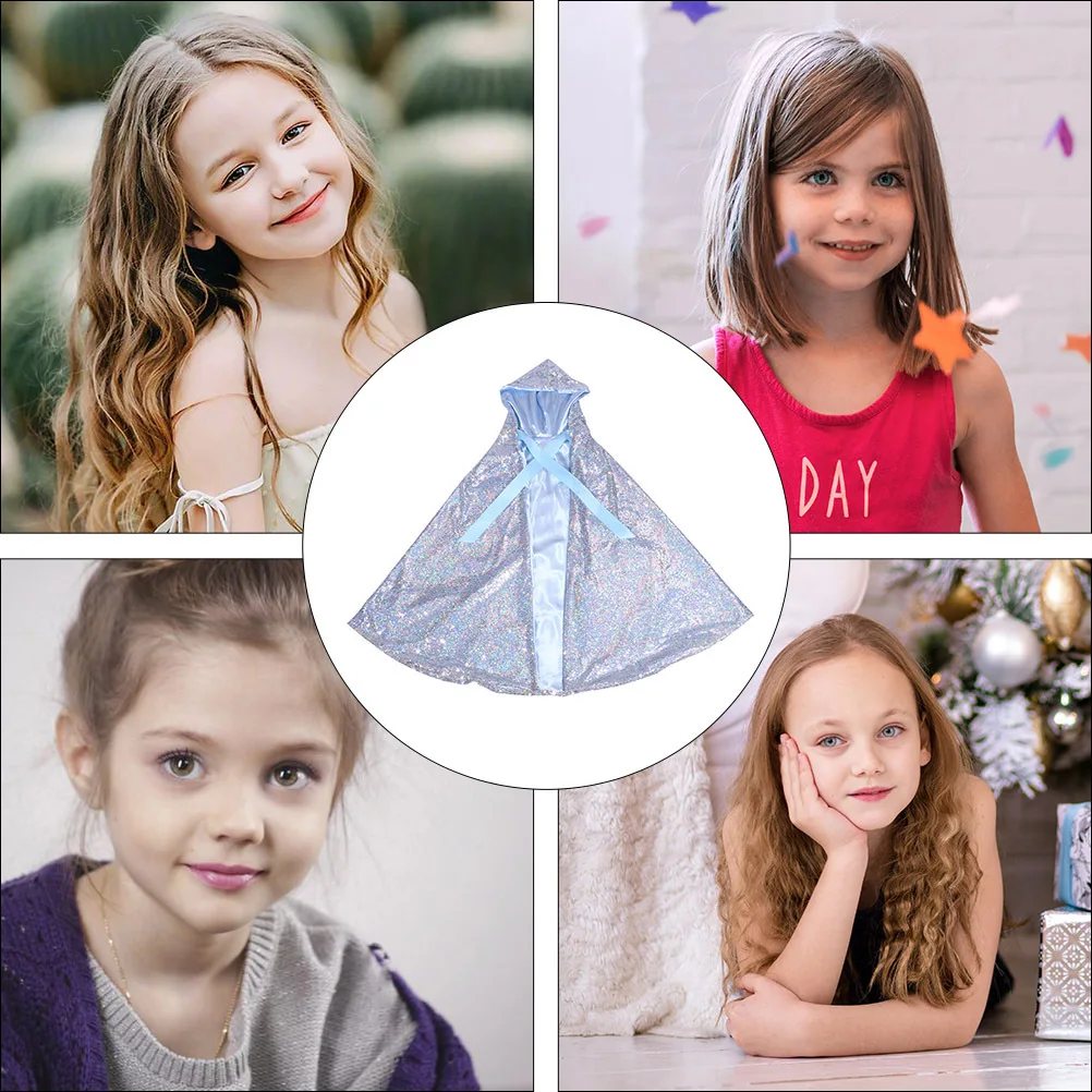 

1Pcs Children Cape Sparkling Fancy Fashion Cloak Christmas Costumes Party Role Cloak Children Cape Masquerade Costume