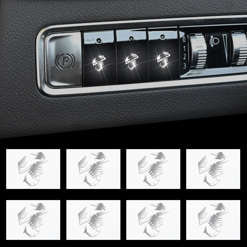 

2/5/10 шт. 3D металлическая наклейка с эмблемой автомобиля, декоративная наклейка, внутренняя наклейка для abarth 695 595 500 competizione 124 Spider PUNTO