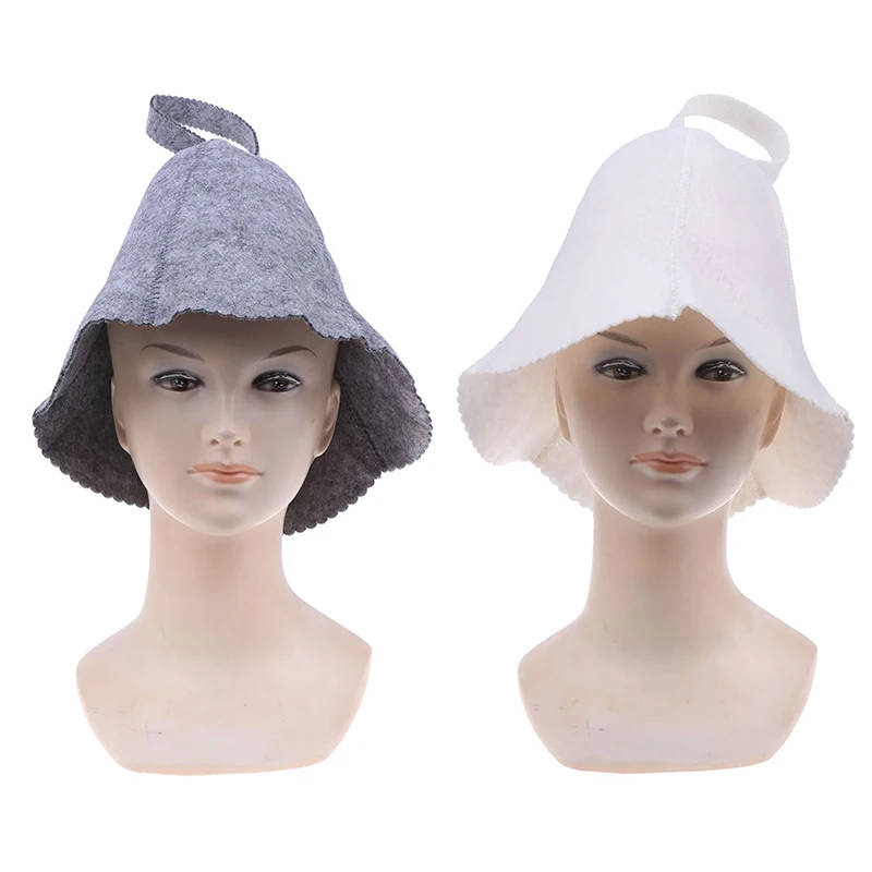 Felt Head Protection Bath Anti Heat Free Size Russian Style Shower Cap Sauna Hat