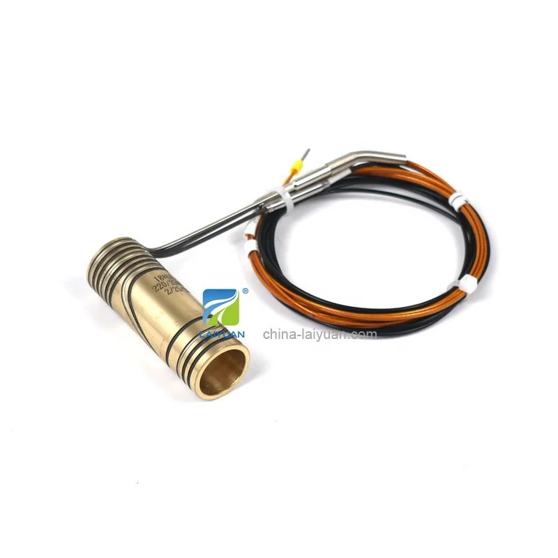 

Laiyuan 220v 250w Hot Runner Brass Pipe Heater Pressed in Brass Coil Nozzle Heater With J Thermocouple