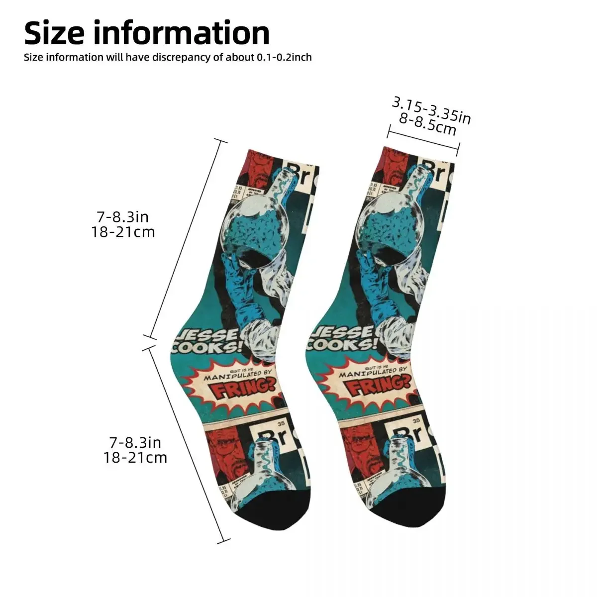 Autumn Winter Funny Unisex Breaking Bad Socks Breathable Novelty Street Style Crazy Basketball Socks image 6