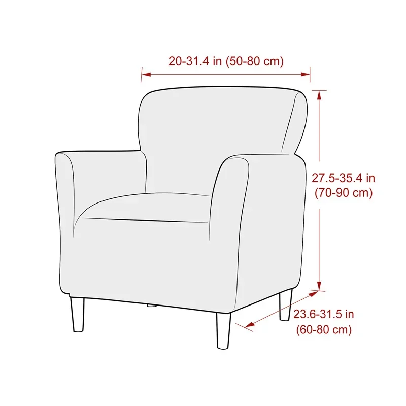 Floral Tub Club Chair Covers Elastic Armchair Sofa Cover Spandex Stretch Single Couch Slipcovers for Study Bar Counter Chairs