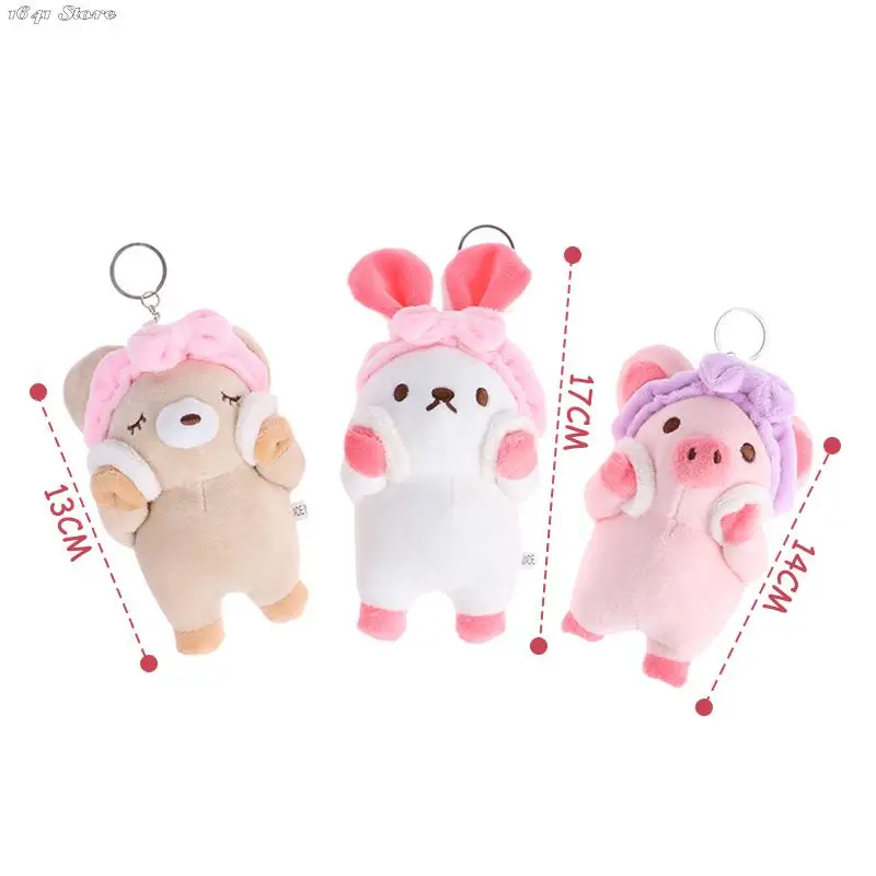 Lapin de bain mignon durable, ours overen peluche, jouet en peluche beurre doux, pendentif porte-clés, décor de sac, cadeaux pour enfants, 1 pièce