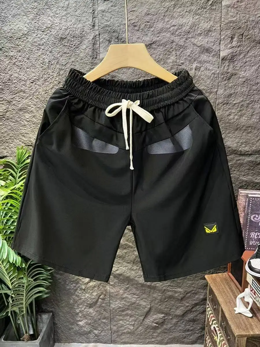 

Лето 2023, хит продаж, трендовые мужские шорты, корейские спортивные шорты Harajuku High Street, модные мужские зеленые дышащие мото шорты