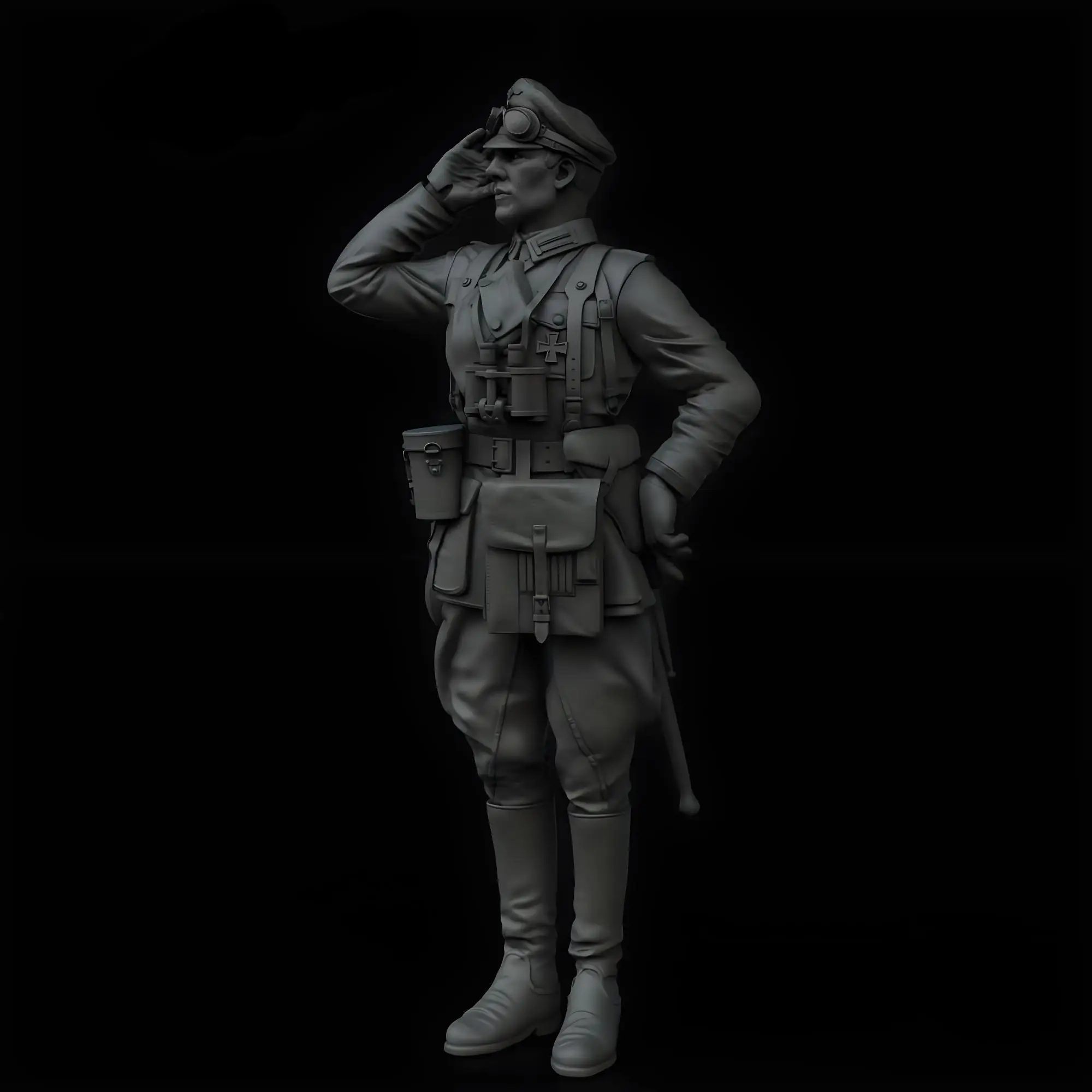 Modèle de soldat en résine moderne, figurine de soldat de la seconde guerre mondiale, thèmes militaires GK, incolore et auto-assemblé, 1/35