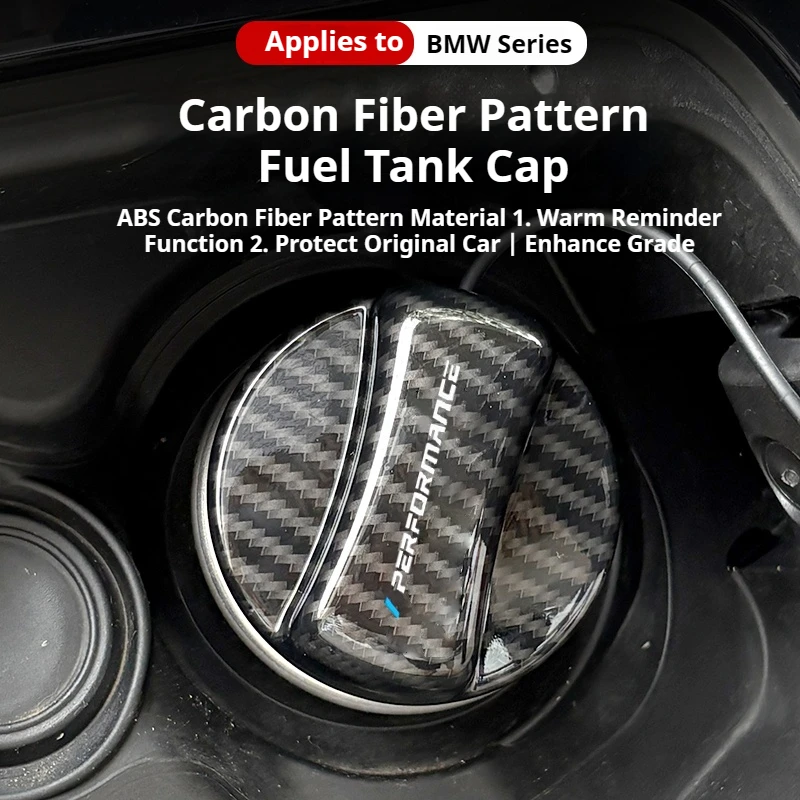 ABS Carbon Fiber For BMW 5 Series X1 X3 X5 M3 M4 M5 E46 F10 F30 U11 F48 G01 G05 G20 G30 G32 G60  Car Fuel Tank Cap Cover Sticker