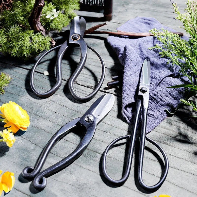 Japanese Lkebana Floral Scissors, Stainless Steel Professional Flower Arranging Shears for Bonsai Pruning & Twig Cutting