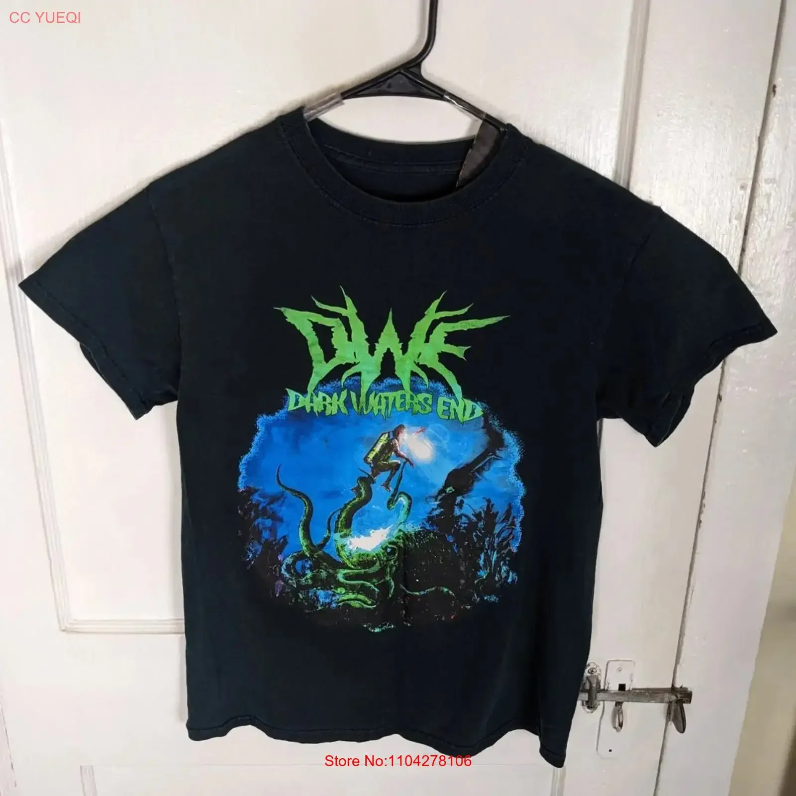 Y2K Dark Waters End Metal Core Band Promo T Shirt Rock Men Sm Horror Goth vintage Washed designer clothes Versatile