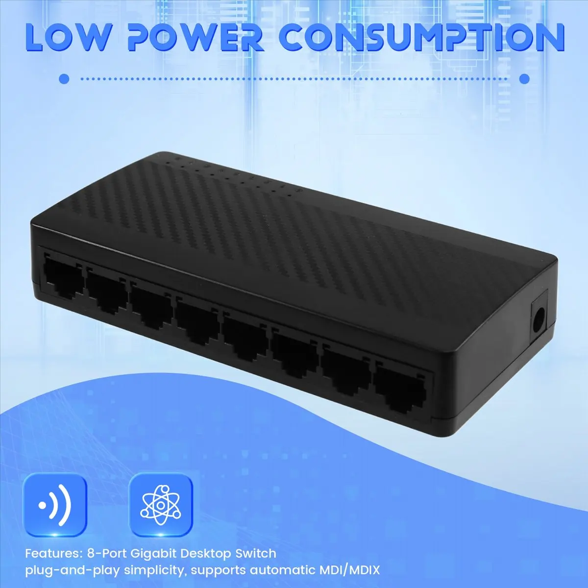 T1571C-Gigabit Switch Ethernet 8Ports 10x Speed Switch RJ45 Hub Ethernet Switch Desktop Smart WIFI Switcher HOT