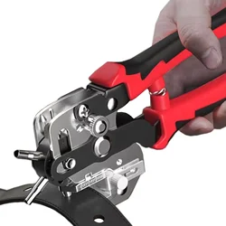 Leather Belt Hole Punch Plier Eyelet Puncher Tool for Leathercraft Watchband Plastic Metal Sheet 6 Size Adjustable Punch