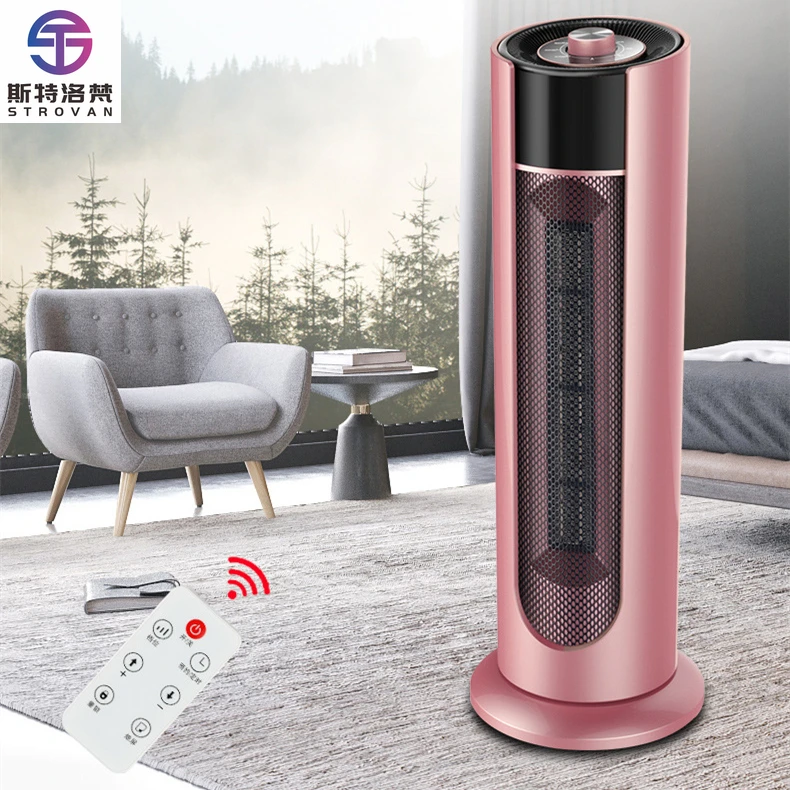 

STLF Trending Home Room Mechanical Button Safety Heating Pink Gold Stand Electric Space Heater