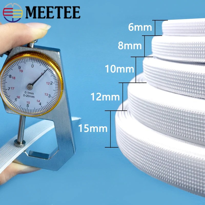 45Yards Meetee 6-15mm Plastic Boning Black White for Bras DIY Corset Wedding Dress Making Sewing Accessories Bone Support Tape