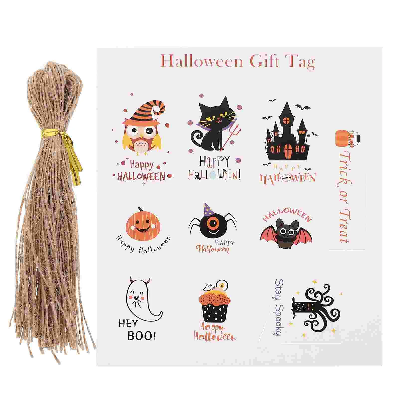 

50 Sets Party Favor Halloween Decorative Prop Gift Tag Decorations Scene Indoor Supplies