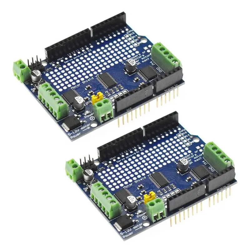 2Pcs Motor Stepper Servo Shield V2 TB6612 Mosfet Stepper Motor Module PCA9685 Servo Driver Shield Module Robot PWM