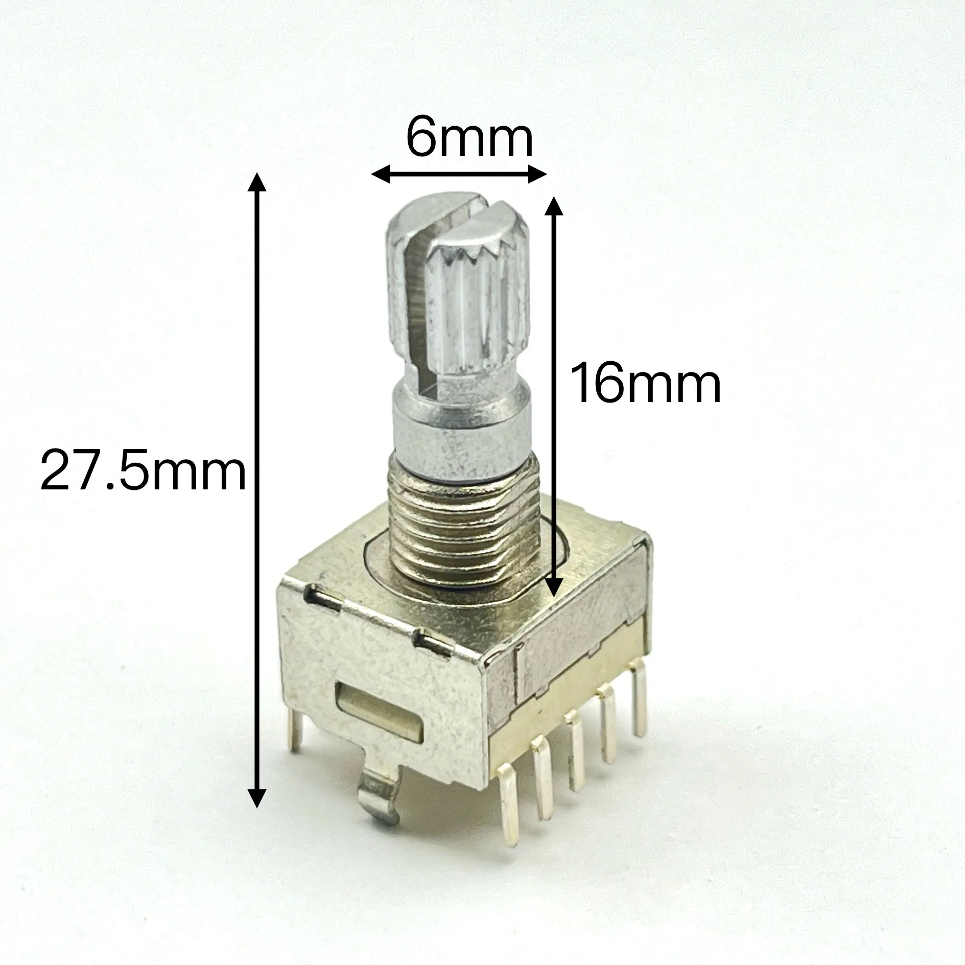 1 piece RS12B12 360° rotatable toggle switch with 5 positions, 4 rotations per degree, 90° rotation, and a handle length of 16mm