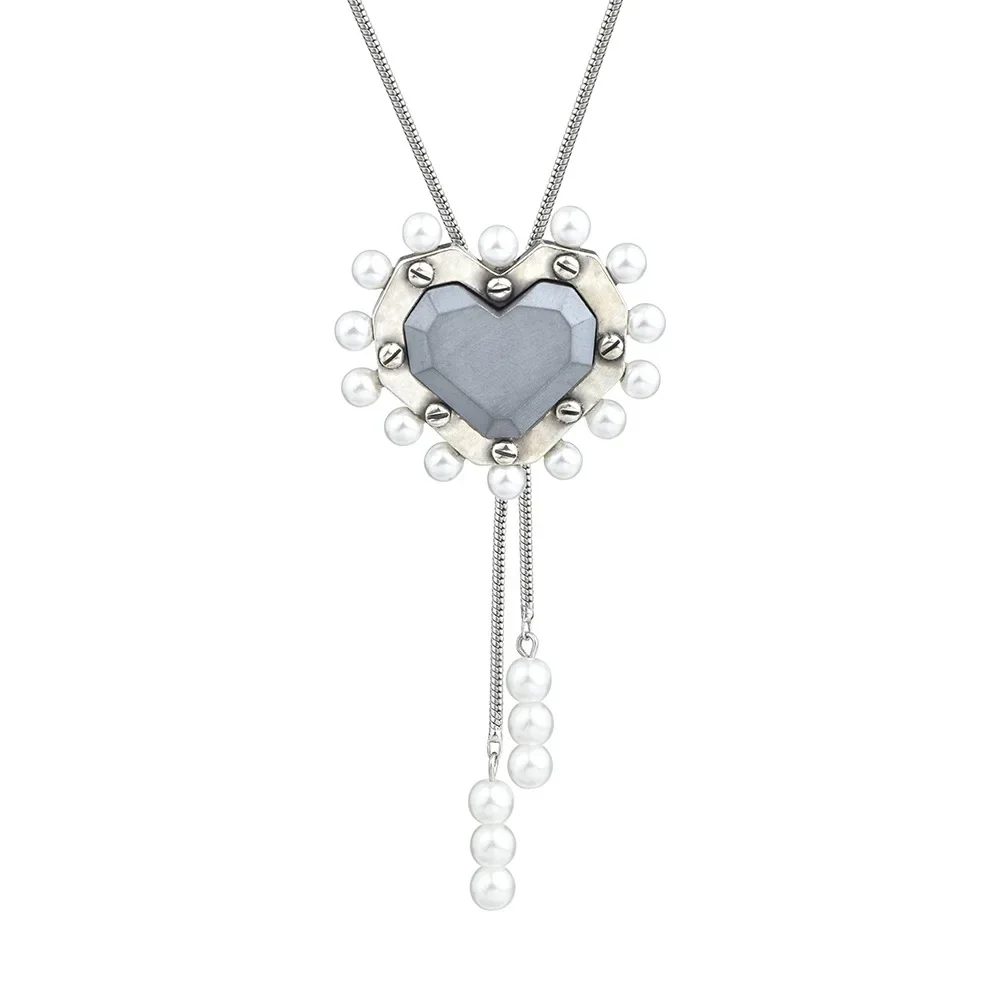 2025ラブパールスプライシンググレーダイヤモンドセメントシーリングハートネックレス男女兼用