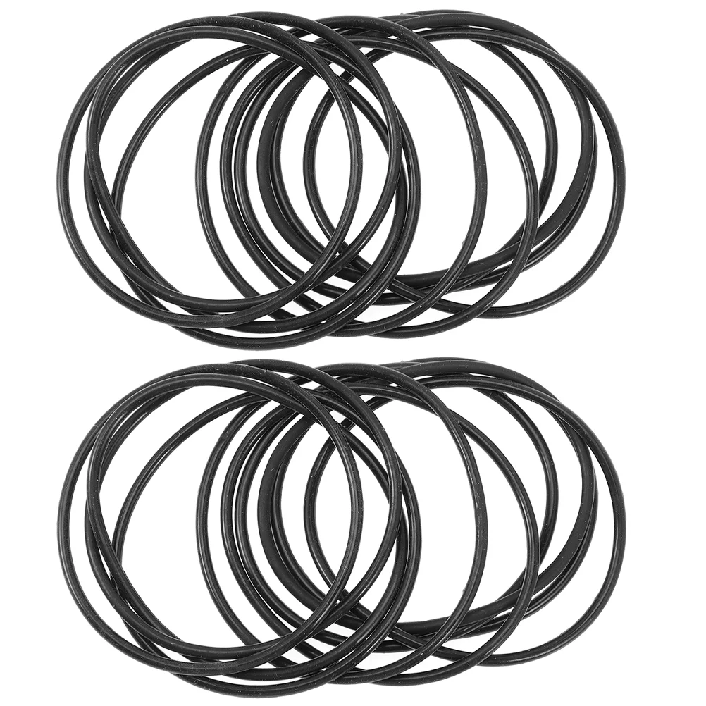 50 Pcs Silicone Wristband Elastic (black) Charm Outdoor Hand Strap Jelly Bracelets Simple Skin Friendly