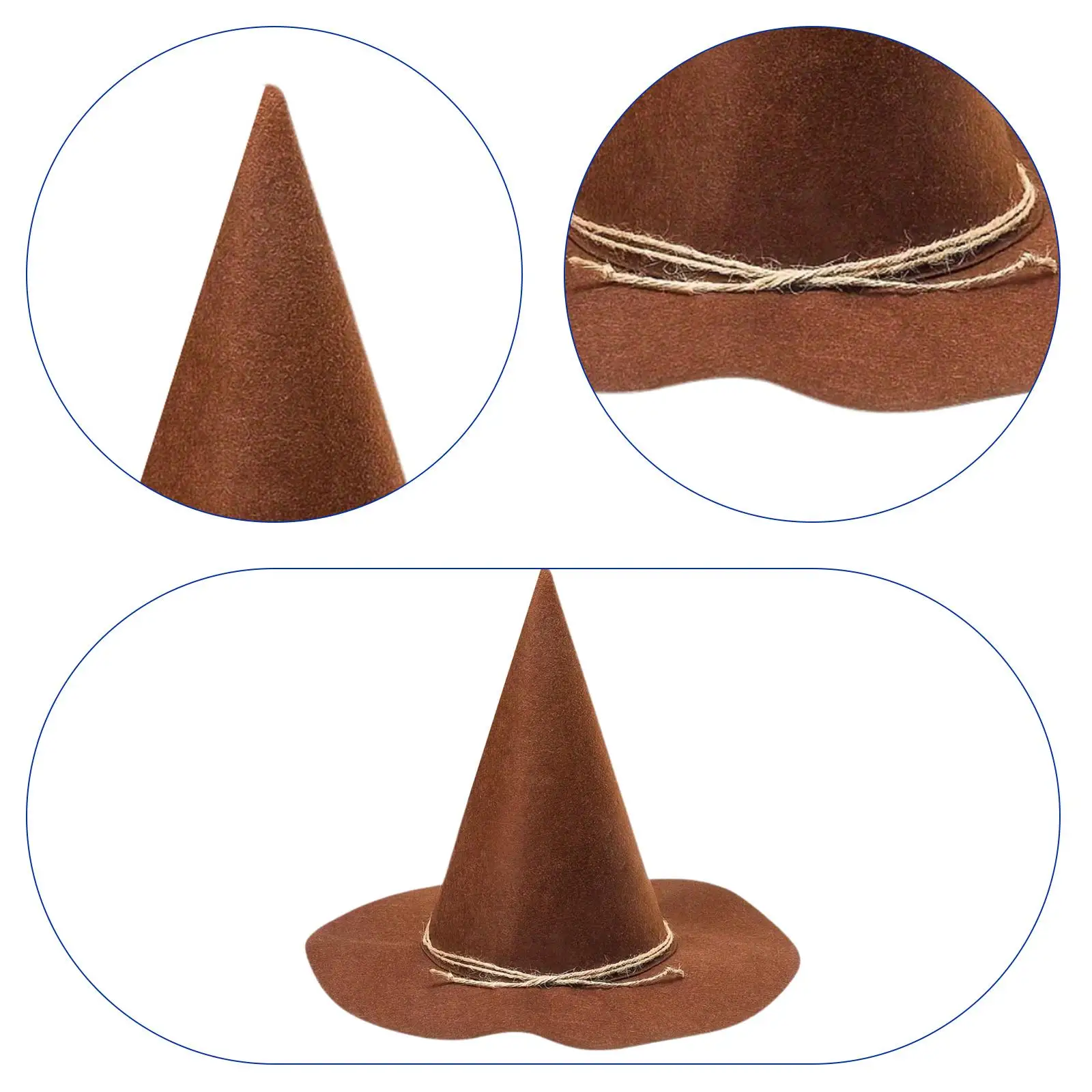 Halloween Witch Hat Decorative Prop Lightweight Novelty Wizard Hat for Holiday