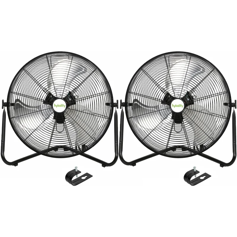 

hykolity 4600 CFM 20-дюймовый высокоскоростной напольный вентилятор, 3-скоростной сверхмощный металлический вентилятор с системой настенного монтажа, вентилятор для промышленного магазина