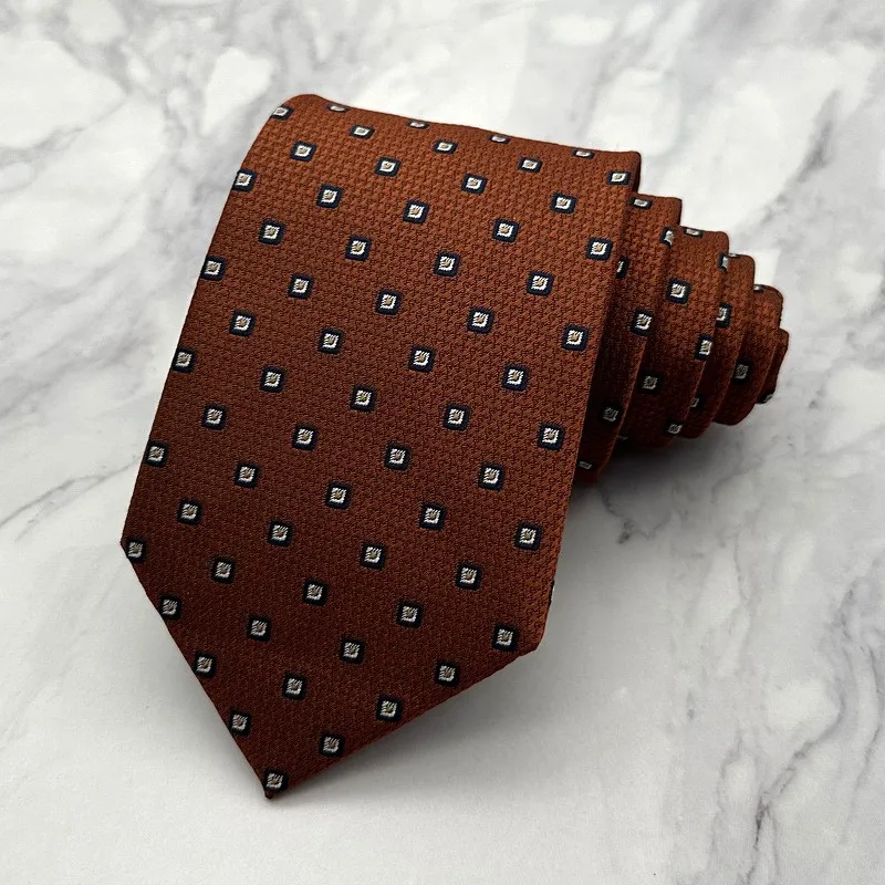 MUGIVALA 8CM Tie For Men Formal Wear Business Casual Fashion Workplace Polka Dot Elements Hand-made Necktie