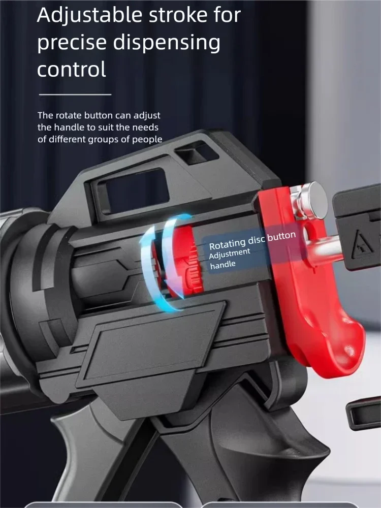 26 łożysk 15 cali Szklany pistolet do silikonu Narzędzie do silikonu 360 °   Obrotowe, wielofunkcyjne, ręczne pistolety do silikonu i kleju.