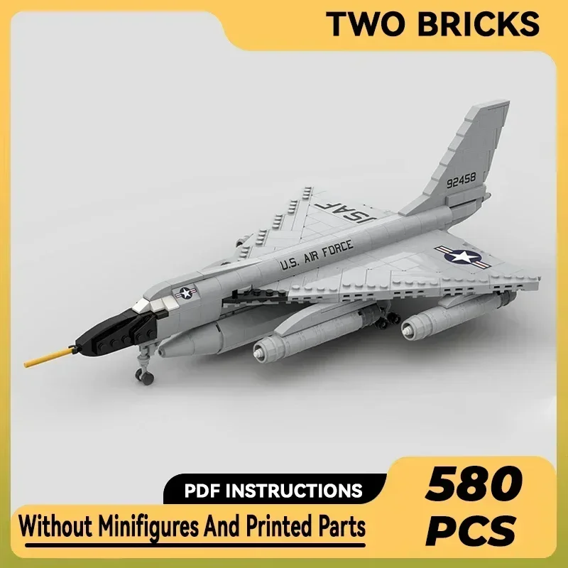 

Модель военного истребителя Moc, строительные кирпичи 1:72 B-58, технология самолета, модульные блоки, подарки, рождественские игрушки, наборы «сделай сам», сборка