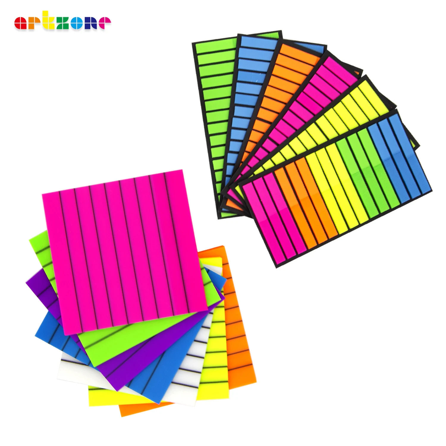 Color Transparent Sticky Notes Horizontal See-Through Stickers Waterproof Index Memo Pads Non-Covering Posted It Note Stationery