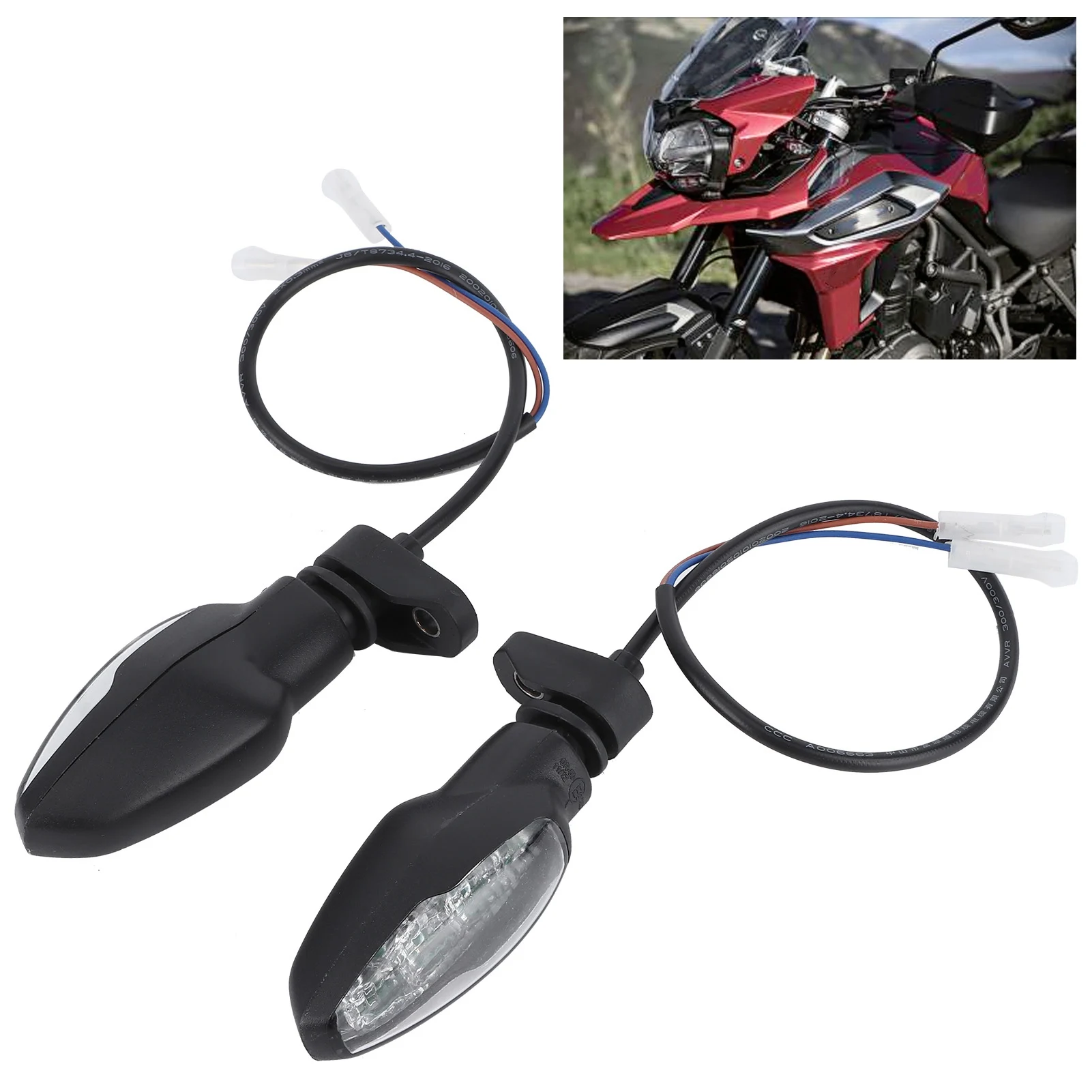 LED Turn Signal Light Pairs Motorcycle Turn Signal Light LED Front LED Amber Indicators 12V Fit for TRIUMPH Tiger 800/1200