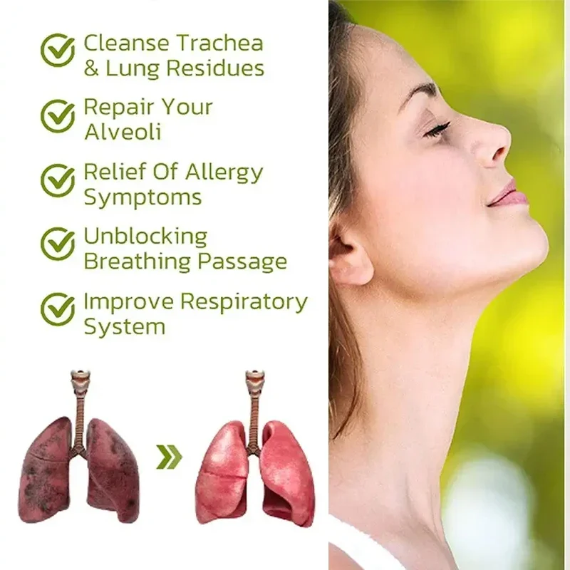 Lung Cleanse Drops Herbal Extract Cleaner Respiratory System Health Support Lungs Breath Detox Lung Cleaning Care 30ml