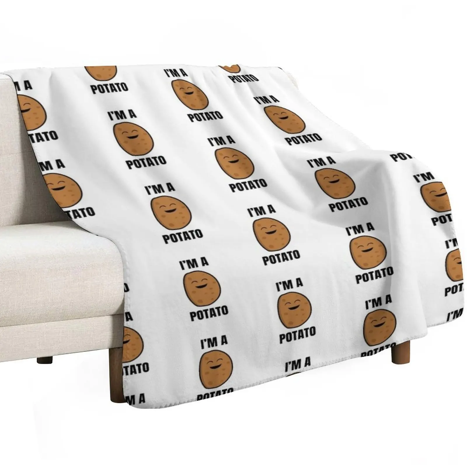 I'm a Potato - Funny Potato gift Throw Blanket Luxury St Luxury Designer Luxury Throw Thermal Bed for sofa Blankets
