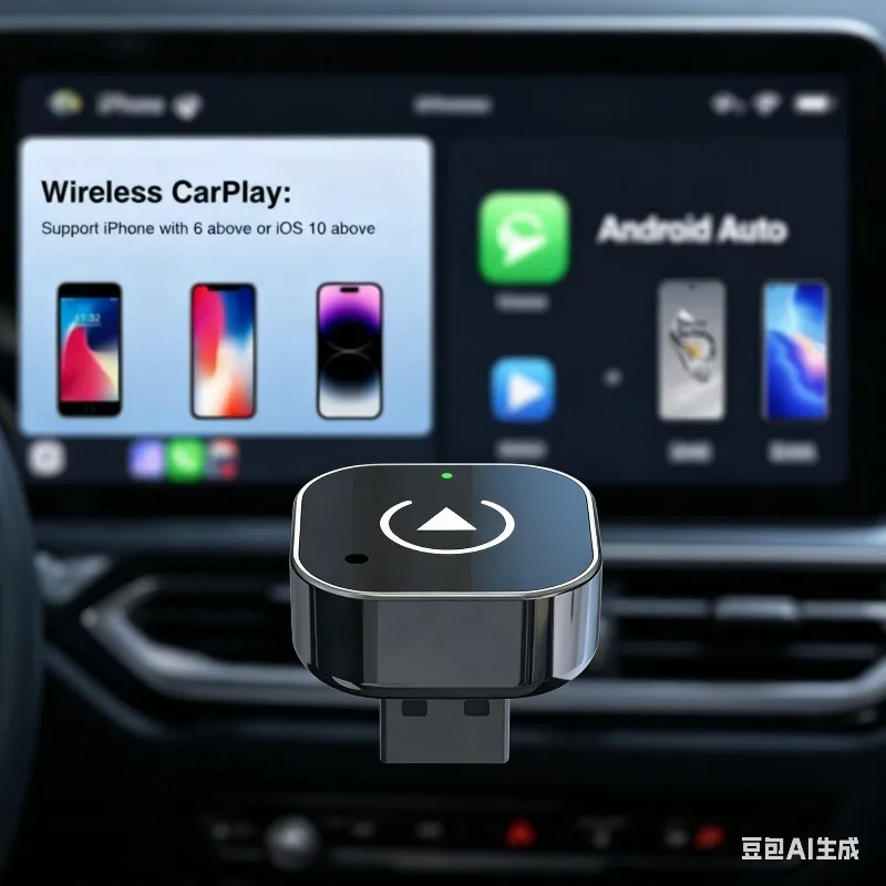 

2026 Latest Wireless CarPlay Converter Plug Play Fast Connect Low Latency Switch Wired to Wireless Suit for Phone System