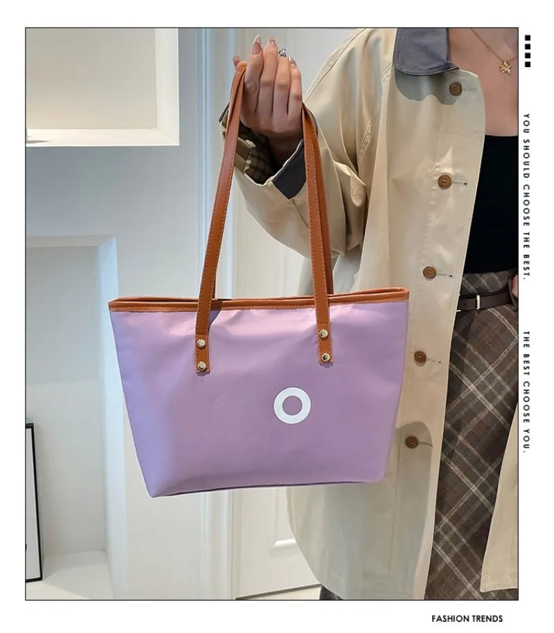 

2026 New Women's Canvas Shoulder Tote Bag, Large Capacity Foldable for Yoga Fitness Sports Casual Shopping, Multi-functional Trendy Purse, Lightweight Design Perfect for Gym and Daily Essentials