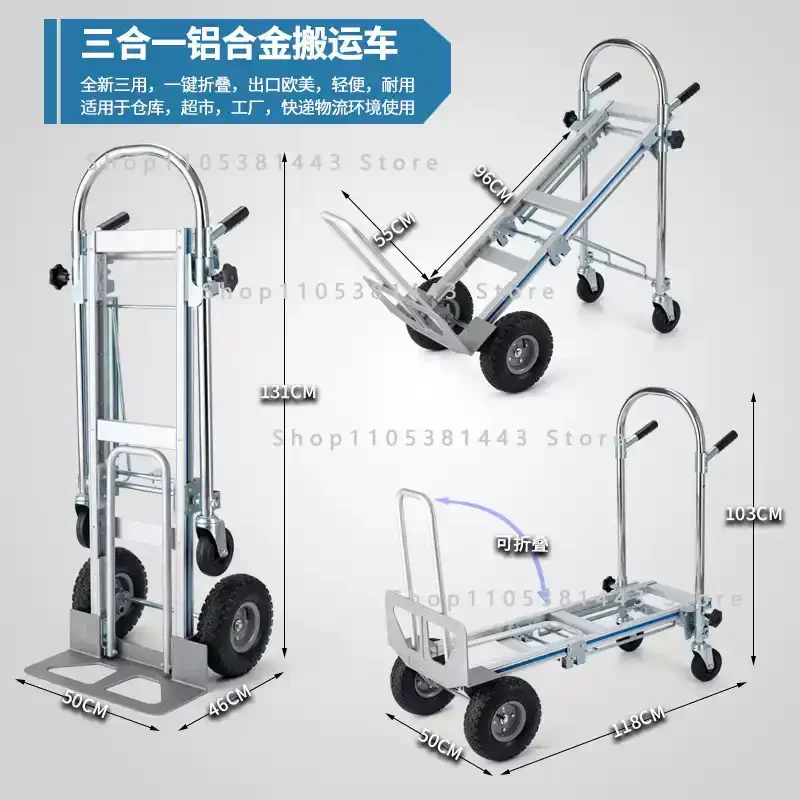 Load King Folding Trolley Tiger Truck Luggage Platform Structure for Warehouse Use Aluminum Alloy Flatbed Truck