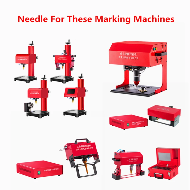 Pneumatic Electric Nameplate Marking Machine Consumables Parts Needle Engraving Bits Tungsten Steel Alloy Needle Brass Bushing