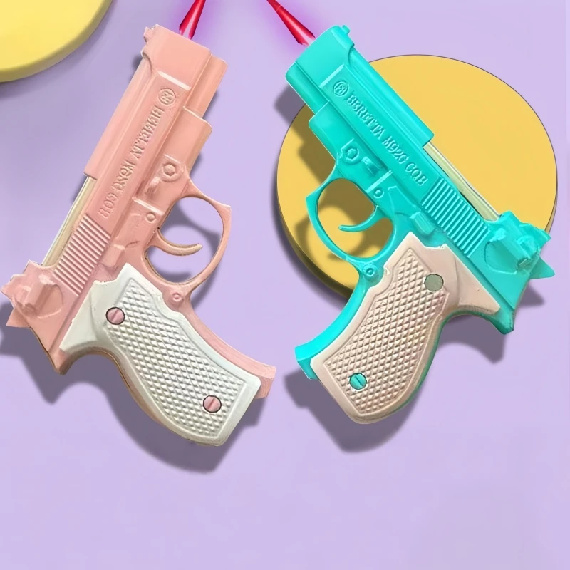 

New Windproof Portable Inflatable Lighter with Straight Red Flame Glock Pistol Shaped Lighter Cigarette Accessories Smoking Gift