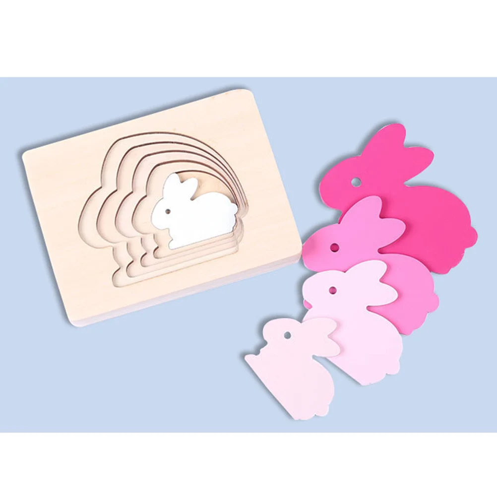 

Animal Puzzle Jumbo Animals Preschool Shape Sorting Puzzles Toy Early Toddler Toys Baby Multi-layered Wooden 3D Jigsaw Outdoor
