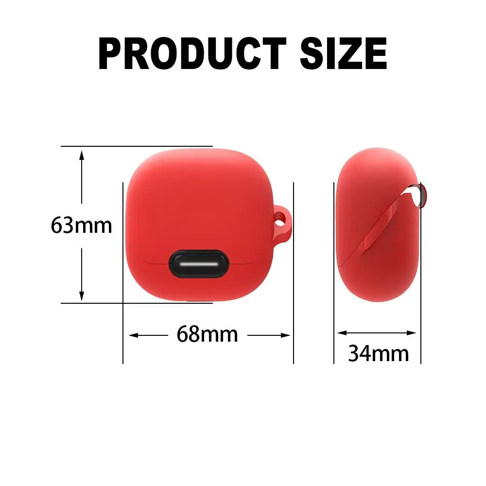 Silicone Headphone Protective Cover Dustproof Shockproof Earphone Case Soild Color Washable for Anker Soundcore Liberty 4 NC