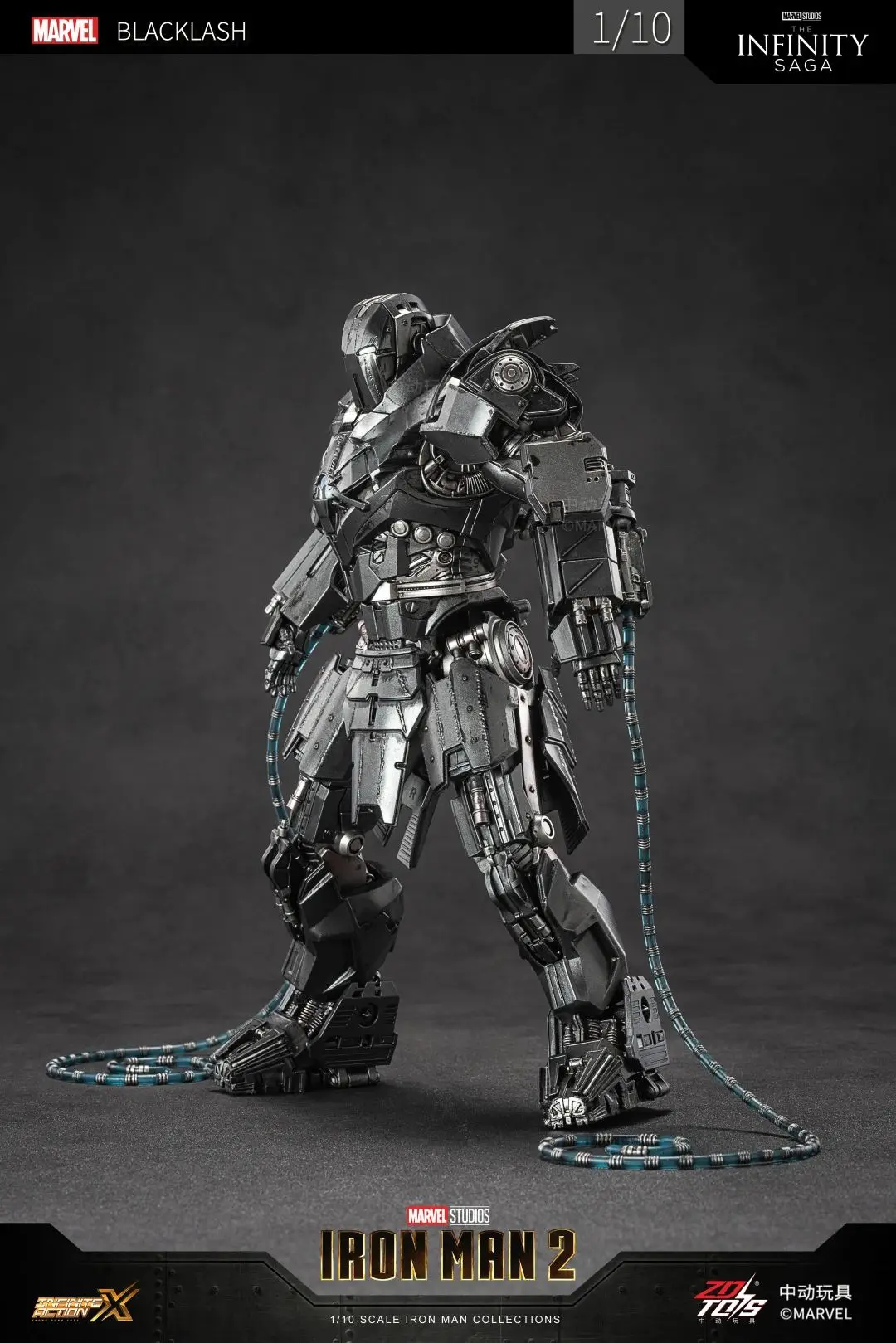 Original ZDTDS Iron Man Tony Stark Whiplash Blacklash Iron Monger MK3 Action Figure Sammlung Film Modell Puppe Spielzeug WEIHNACHTEN Geschenke – Detail 20