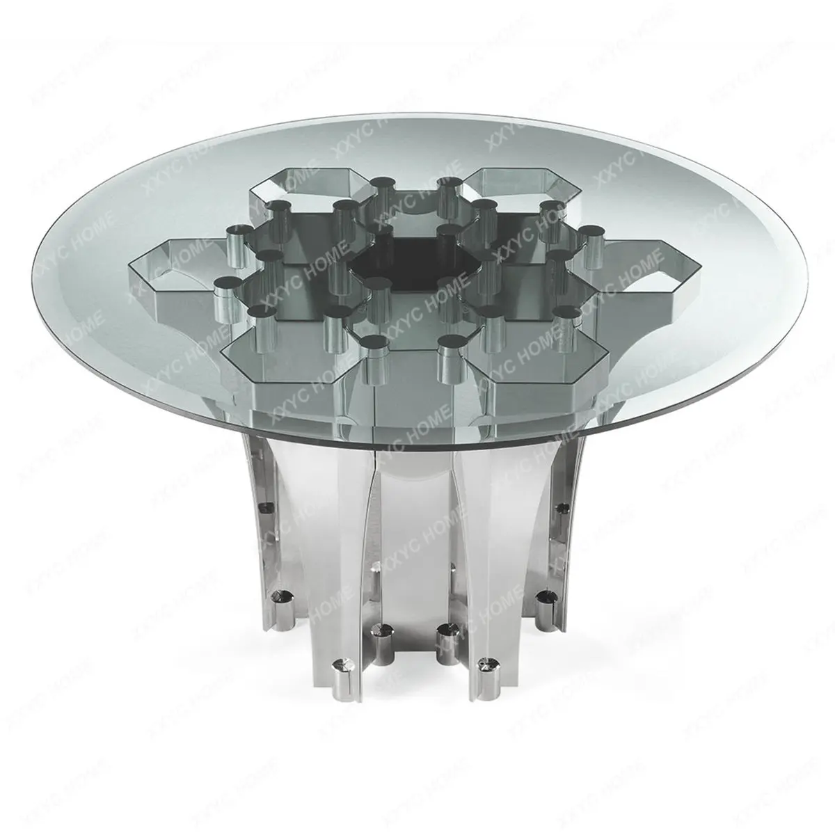 

Corner Table Italian Minimalist Creative Tempered Glass Small Table Sales Office Conference Table