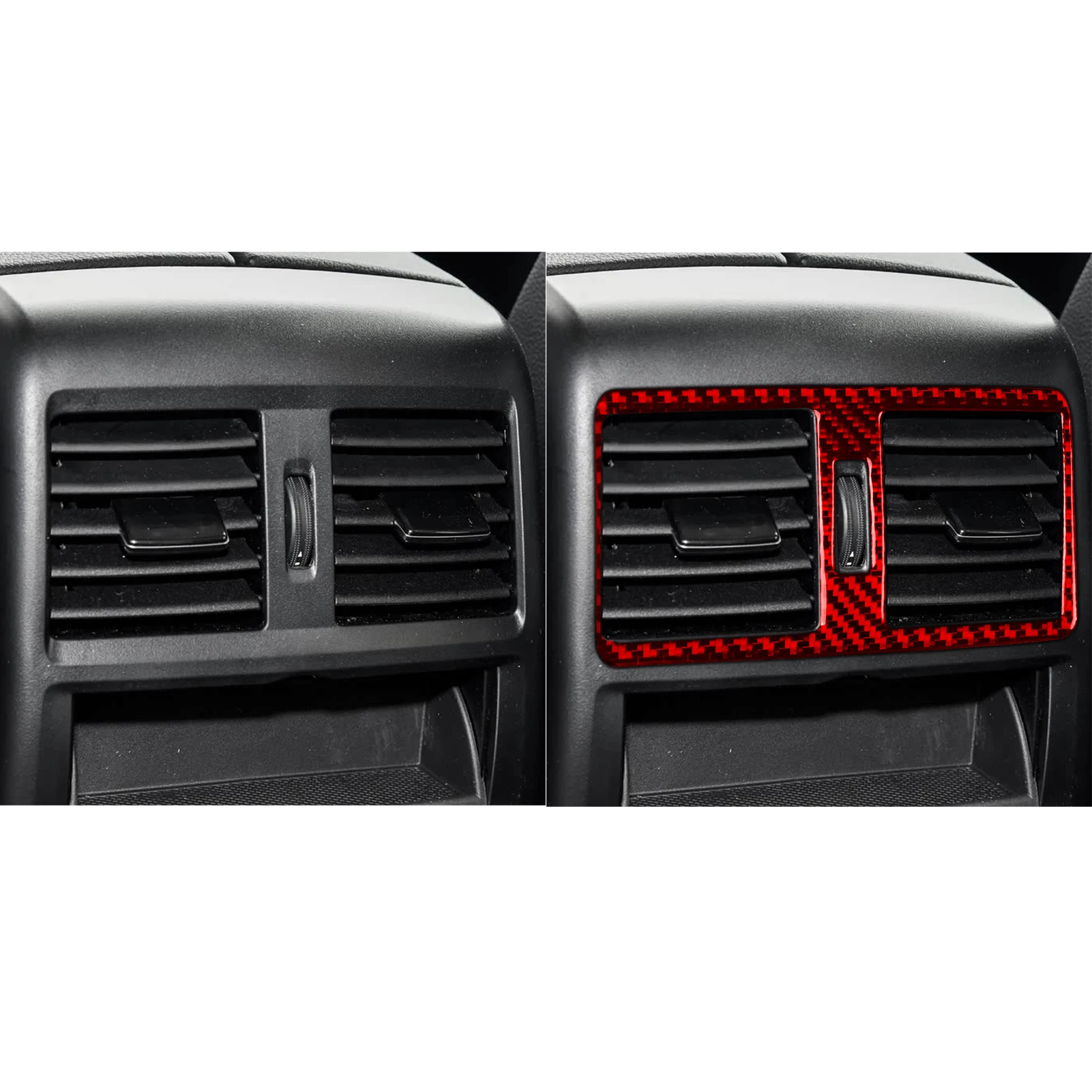 For Mercedes-Benz GLE GLS W166 2016-2019 Carbon Fiber Rear Air Conditioning Vent Frame Panel Cover Trim Car Accessories Sticker view 3