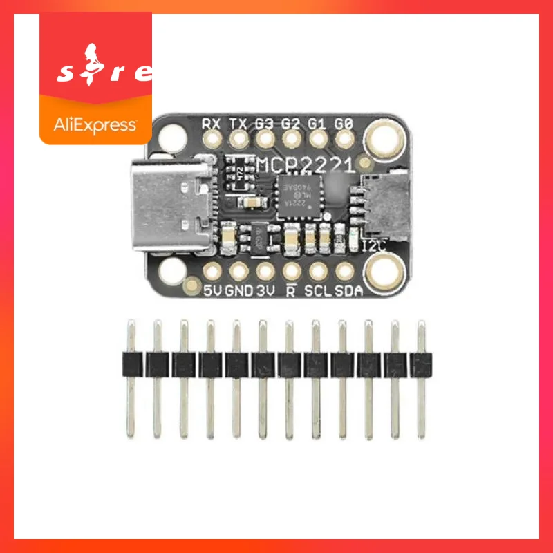 4471 Adafruit MCP2221A USB to GPIO Interface Qwiic, STEMMA QT Platform Evaluation Expansion Board