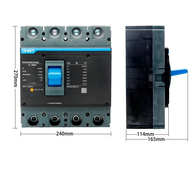 chint NXM MCCB  3P-4P 1000A 1250A 1600A air circuit breaker