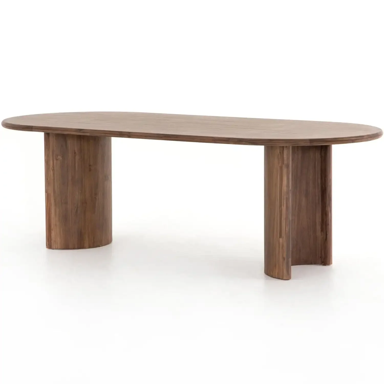 AAFrench Retro Solid Wood Large Dining Table Small Apartment Medium And Ancient Style Oval Long Dining Room Table