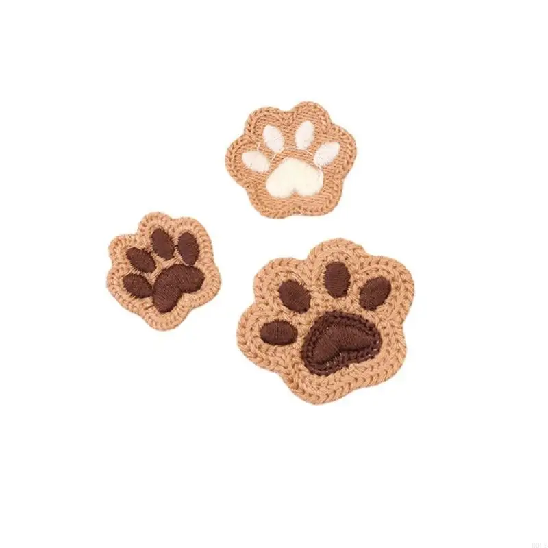 Embroidered Kitten Paws Patches Applique Diy Crafts for Jeans Hat Bag Scarf Curtain Clothes Accessories Badges Sew on