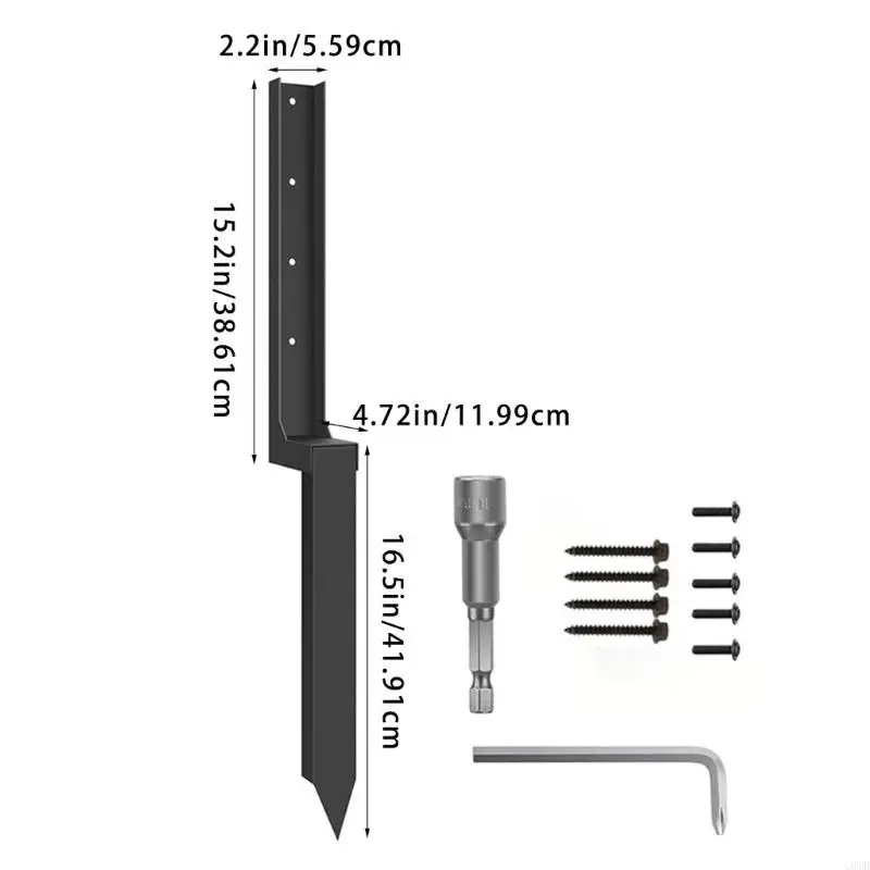 G8TB Spesso pesante Post Repair Fence Post Stakes Anchors Spikes