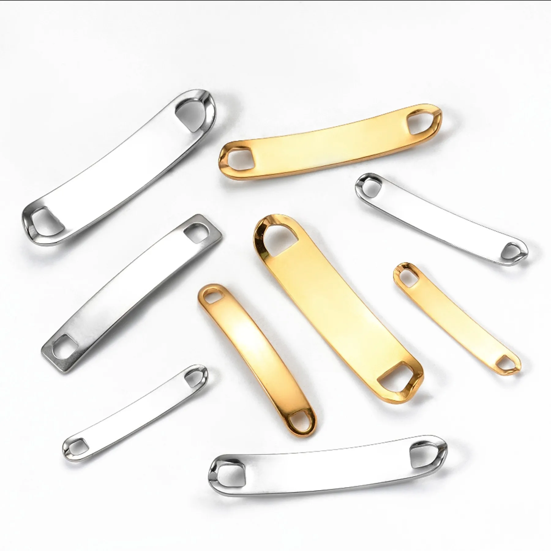20 Stück silberfarbene Herren-Anhänger aus Edelstahl, ID-Armband, Schmuckherstellung, Hundemarke für die Herstellung von Geschenken, zum Stempeln von Schmuck – Detail 5