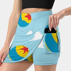 Cloud And Ball Skirts Woman Fashion 2022 Pant Skirt Mini Skirts Office Short Skirt Pixar Pattern Clouds Pixar Ball Land 2 3 4