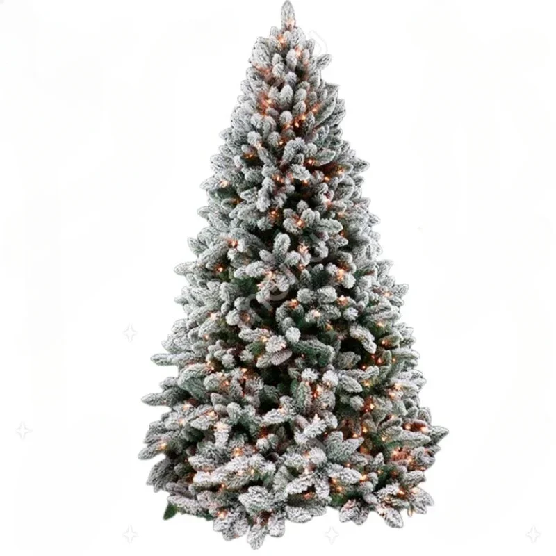 

Artificial Christmas Tree with Snow Pine Cones and LED Lights Encrypted PVC Family Party Atmosphere Decorative Christmas Tree